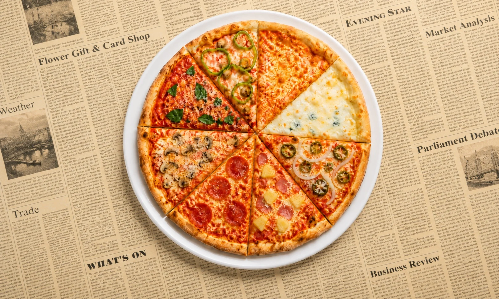 #NO NAME PIZZAのピザメニュー集合写真